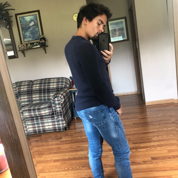 Indigo Chain Mail Sweater - Picture 6 of 6